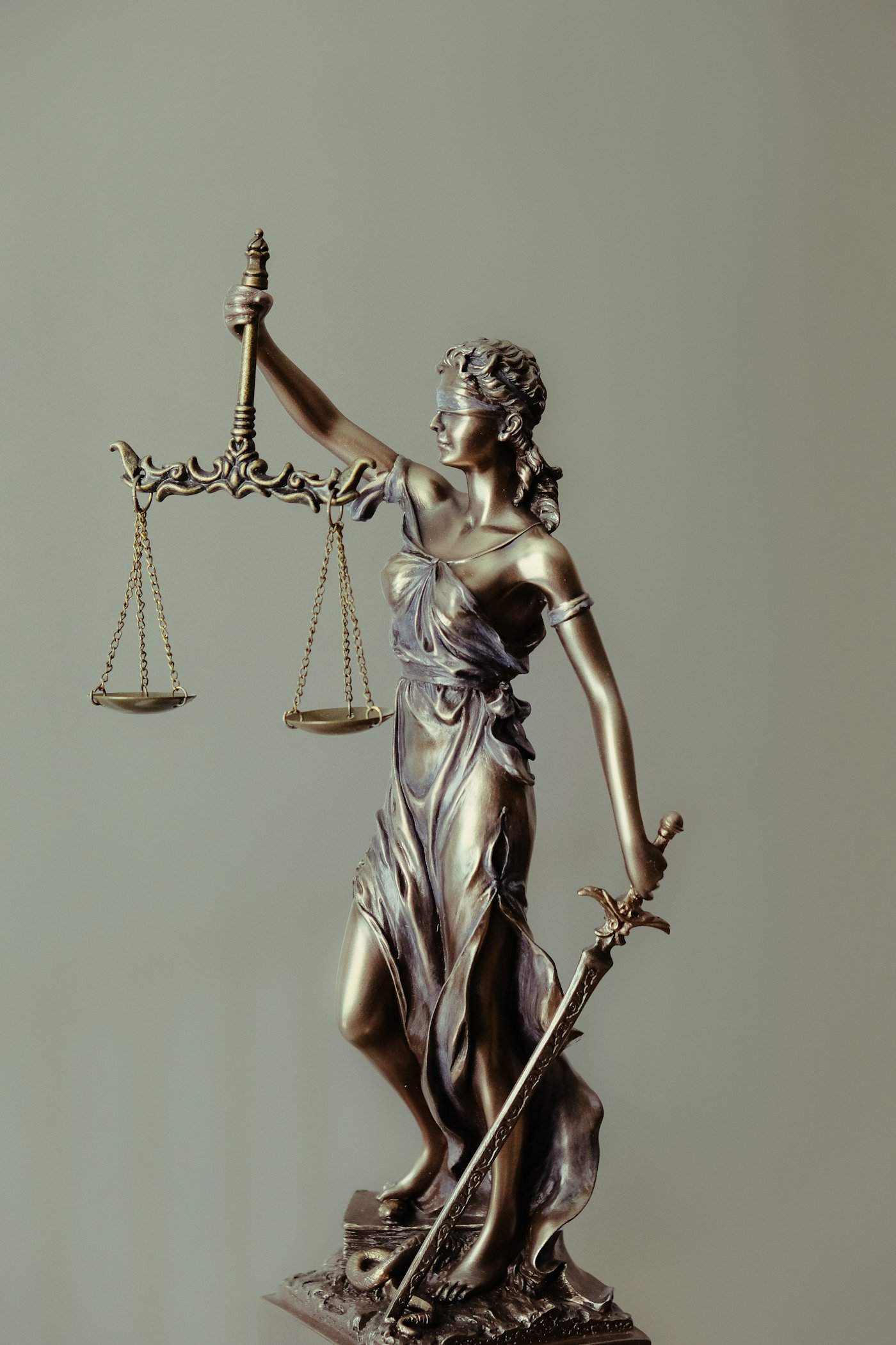 A statue of Lady Justice holding the scales